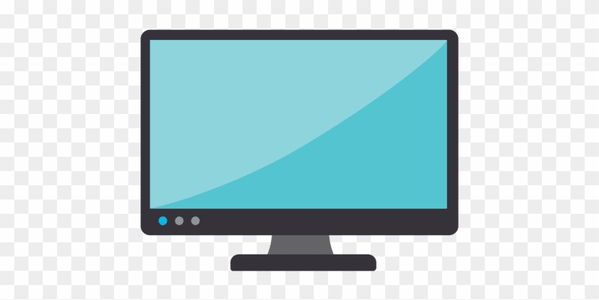 Computer Monitor Flat Icon - Monitor Png #978923