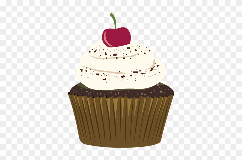 Chocolate Cupcake Cherry Illustration Transparent Png - Cupcake Chocolate Png #979053