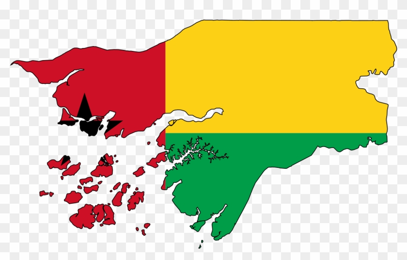 Flag Map Of Guinea Bissau Drapeau Bandiera Bandeira - Map And Flag Of Guinea Bissau #979063