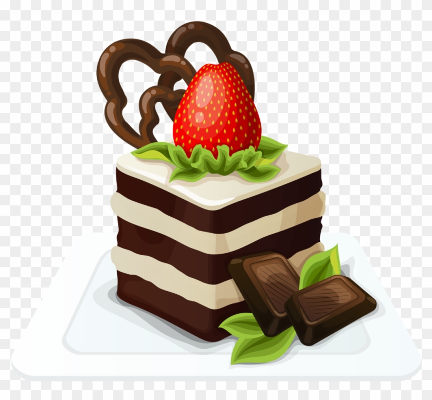 Desserts With Strawberriescupcake Vectorsponge - Happy Half Century Birthday #979081