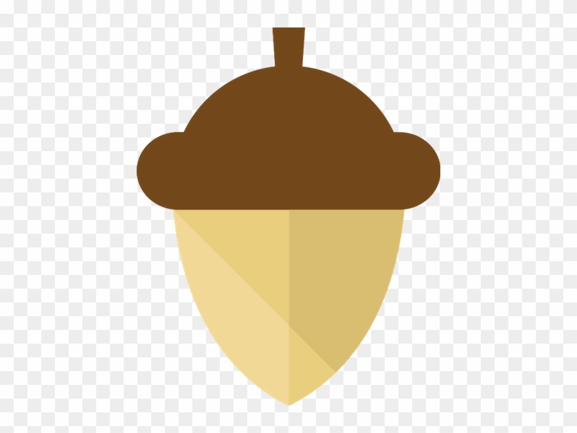 Flat Icon Acorn Seed - Clip Art #979084