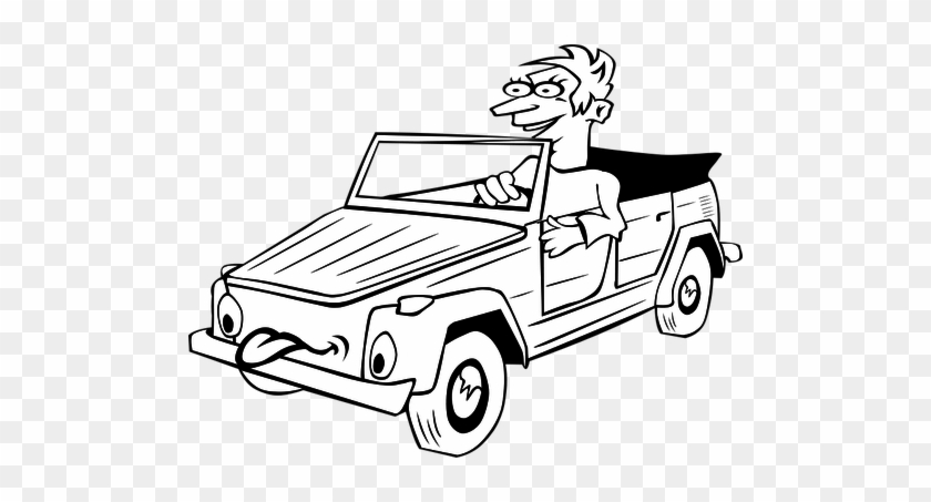 Boy Driving Car Clipart - Drive A Car Drawing #979094