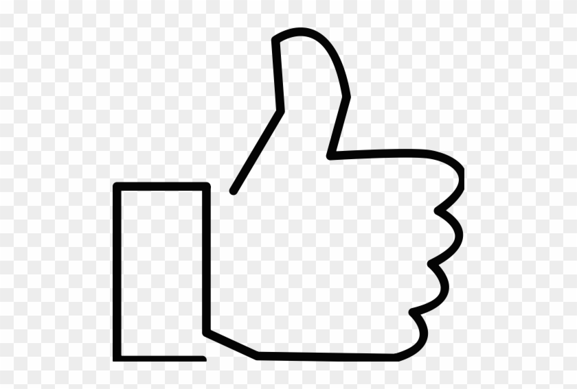 Continuous Line Media - Facebook Thumbs Up Icon Png White #979187