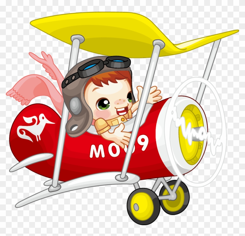 Airplane Helicopter Aircraft Cartoon - Vector Cartoon #979201