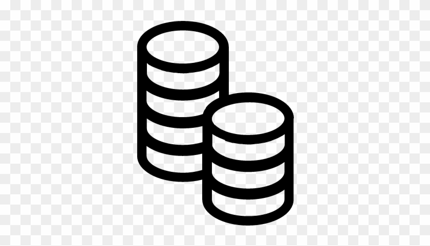 Two Stacks Of Coins Vector - Stack Of Coins Logo #979235
