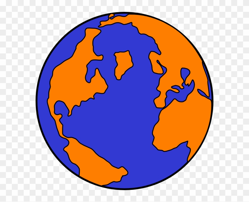 Orange And Blue Globe Svg Clip Arts 600 X 601 Px - Orange And Blue World #979291