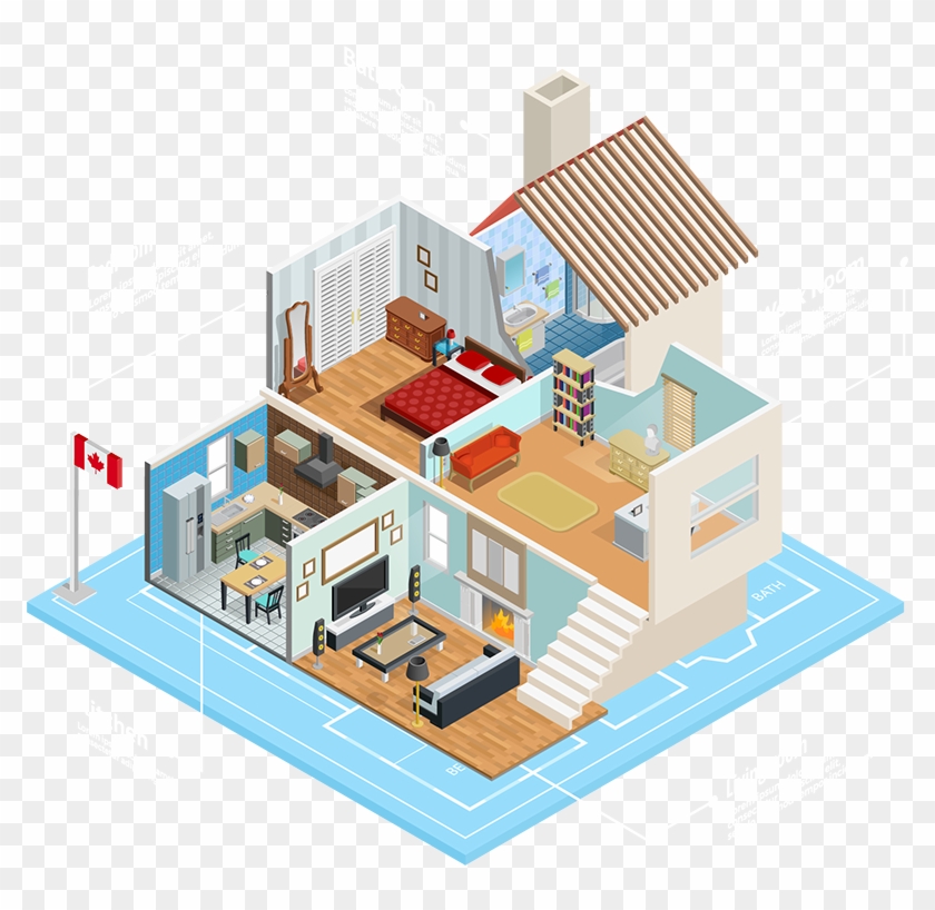 Two Minutes - - Isometric House Cutaway #979296