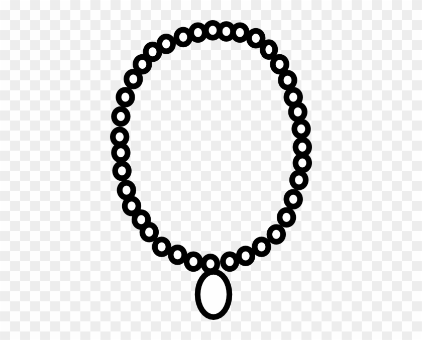 28 Collection Of Necklace Clipart Black And White Png - Clip Art Black And White Necklace #979362