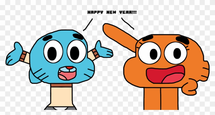 Gumball And Darwin Wishes Happy New Year By Marcospower1996 - Gumball Happy Birthday #979386