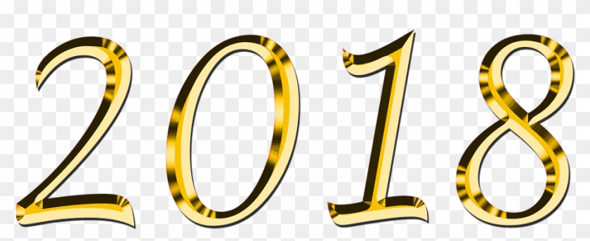Simple 2018 Golden - New Year 2018 Transparent Clipart #979434