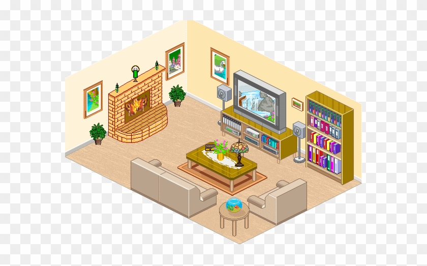 The Tv Is In The Living Room - Pixel Art Living Room #979466