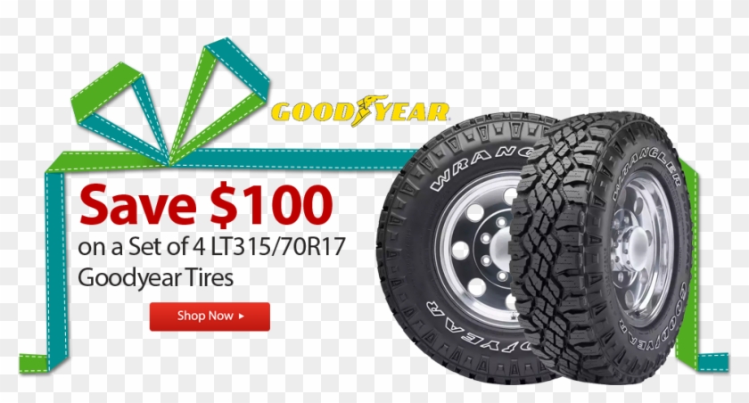 Save $100 On A Set Of 4 Goodyear Tires - Goodyear Wrangler Duratrac 275/55  R20 113s - Free Transparent PNG Clipart Images Download