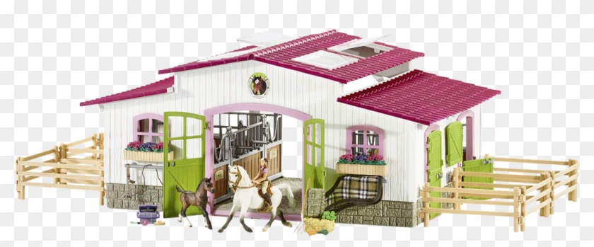 Schleich 42344 Stáj S Koňmi A Příslušenstvím V Pastelových - Schleich Horse Club Stable #979521