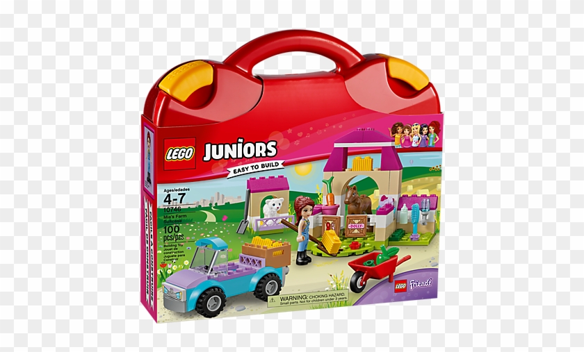 Care For The Animals At The Farm, Featuring A Pickup - Lego Juniors Mia's Farm Suitcase #979540