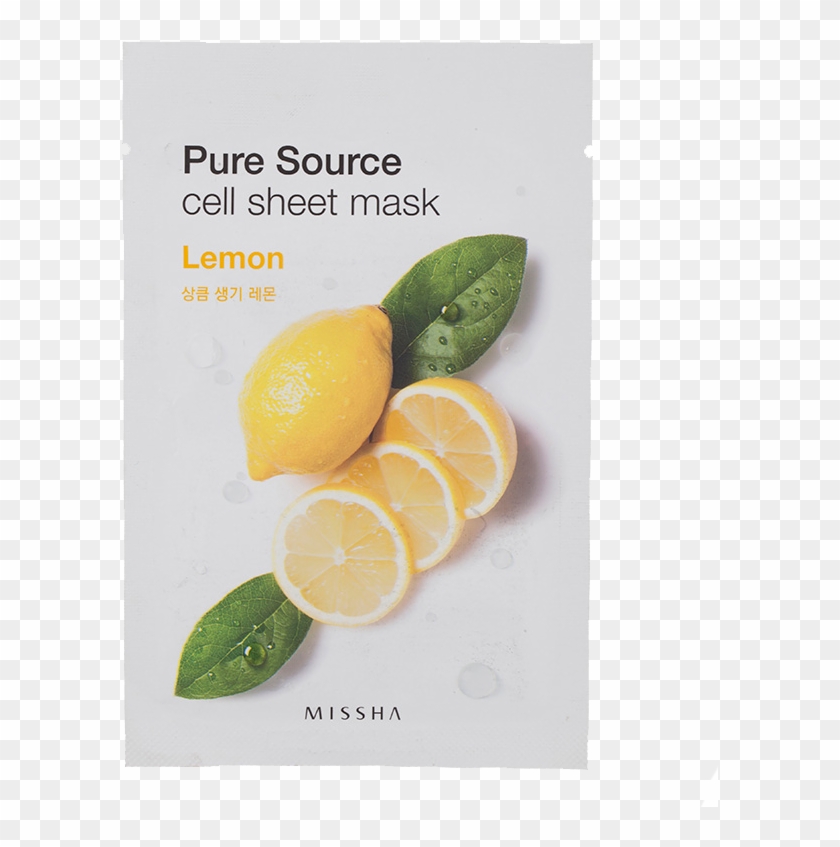 Aromatherapy Relaxing Mask With Lemon Missha - Missha Pure Source Cell Sheet Mask (lemon) 1pc(21g) #979775