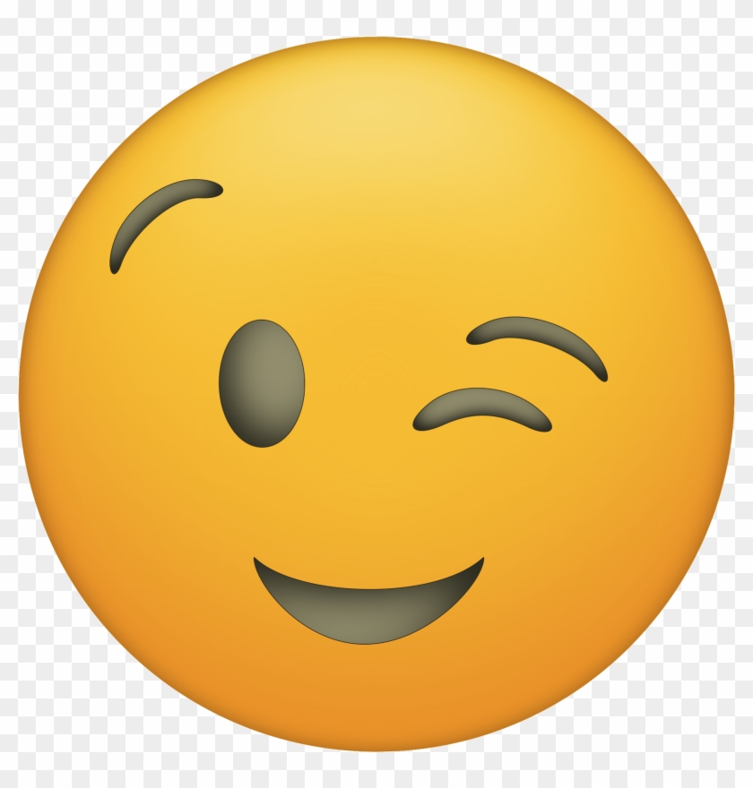 Emoji Face Clipart Winky - Winky Face Emoji Png #980176