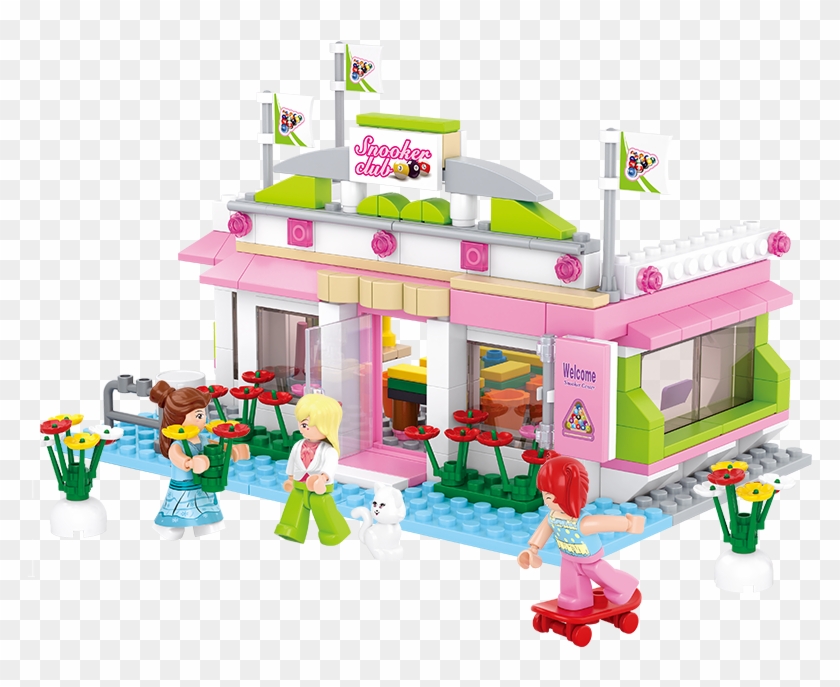 Sluban Pink Dream Series Snooker Club 289pcs/set Building - Girls Dream Lego #980229