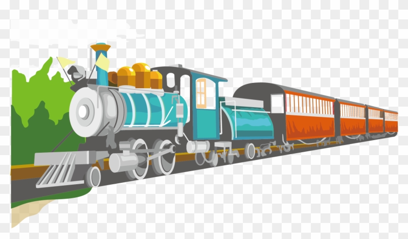 Train Rail Transport Cartoon Locomotive - Cartoon Train Png #980252