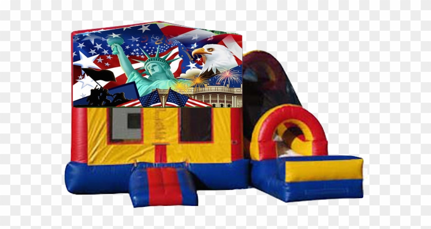 Combo Super Big Front Happy 4th Of July $170 - Usa American Patriotic Eagle Liberty Statue Flag 32x24 #980433