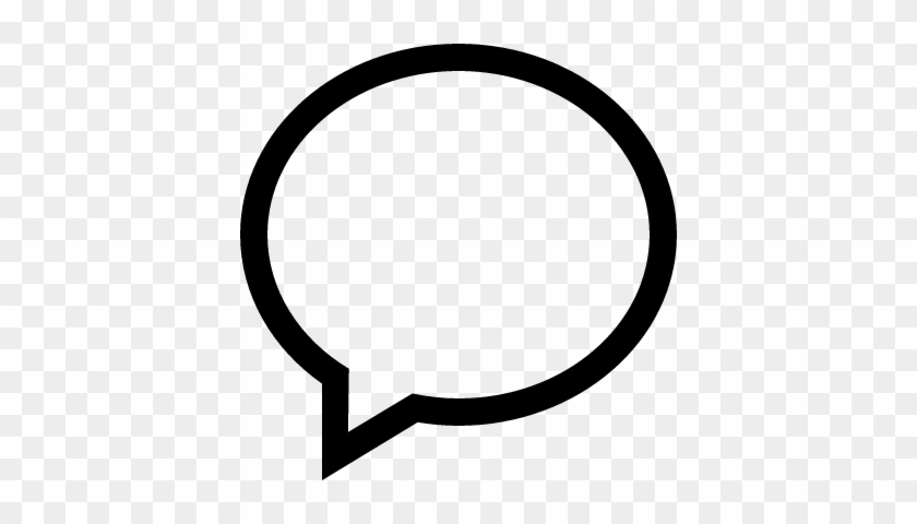 Oval Empty Outlined Speech Bubble Vector - Chat Icon #980505