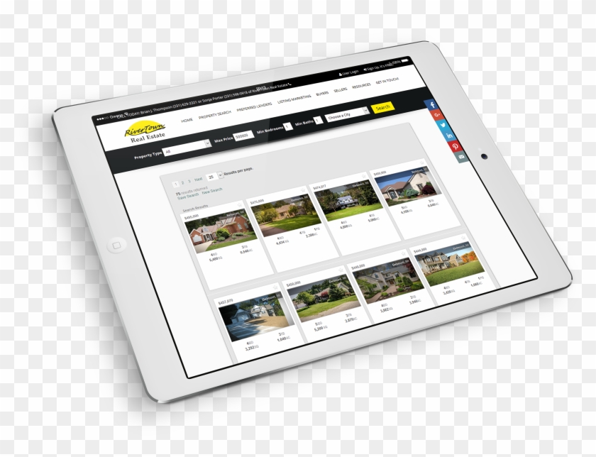 Real Estate Semi Custom Website Mobile - Tablet Computer #981025