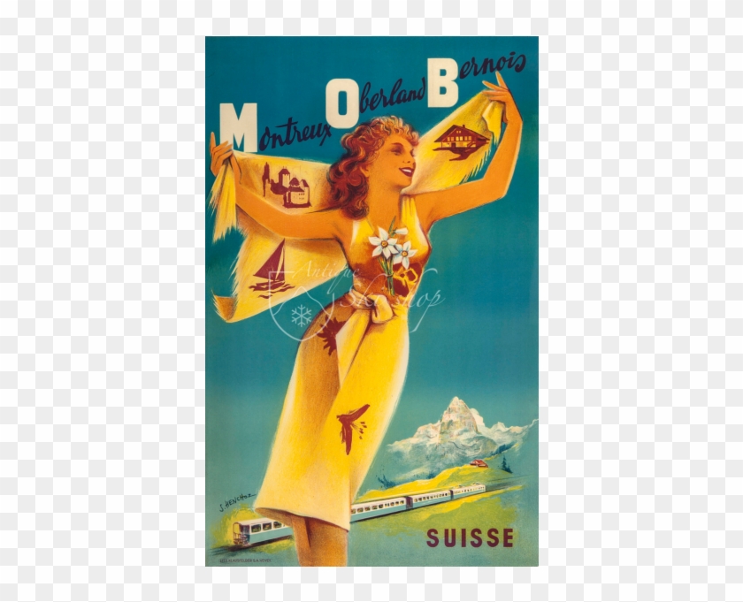 Montreux-oberland Bernois - Montreux Oberland Bernois - Suisse Vintage Poster (artist: #981234