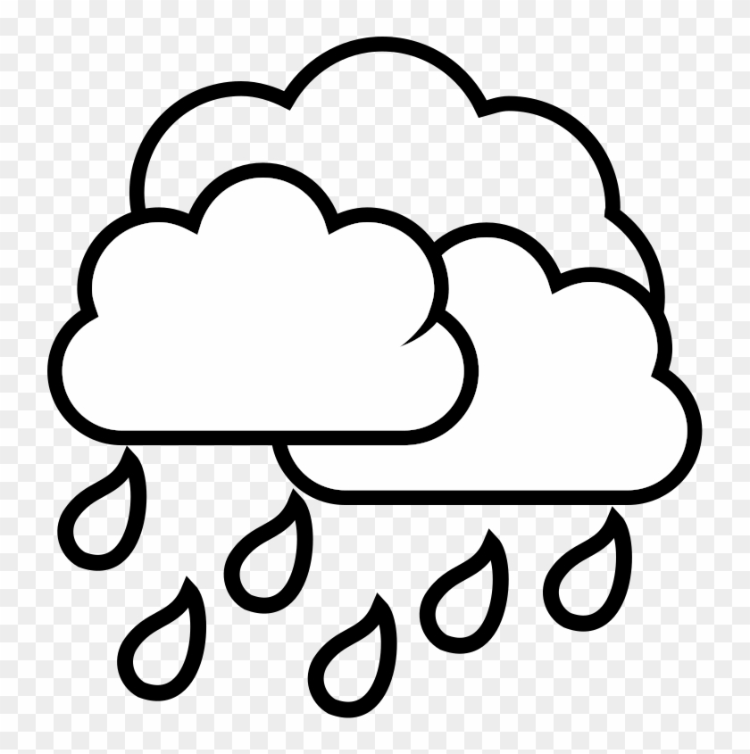 Royalty Free Clipart Illustration Of A Storm Cloud - Drawing Of A Rain Drop #981252