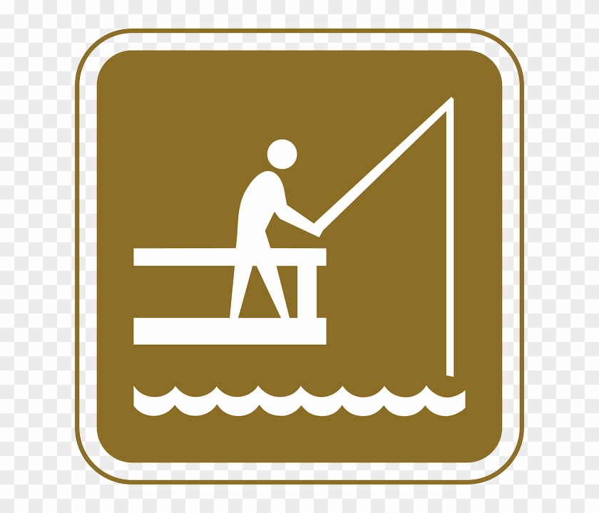 Sign, Symbol, Recreation, Fishing, Travel, Attraction - Simbolo De Zona De Pesca #981260