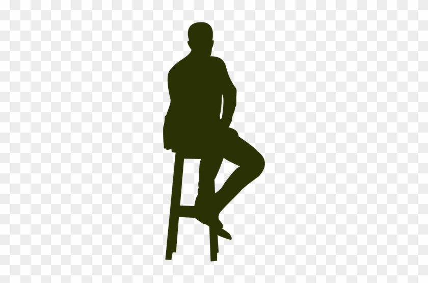 Executive Sitting Silhouette - Person Sitting Down On A Chair Vector #981394