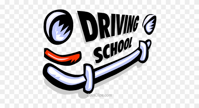 Driving School Sign Royalty Free Vector Clip Art Illustration - Driving Lessons Clip Art #981489