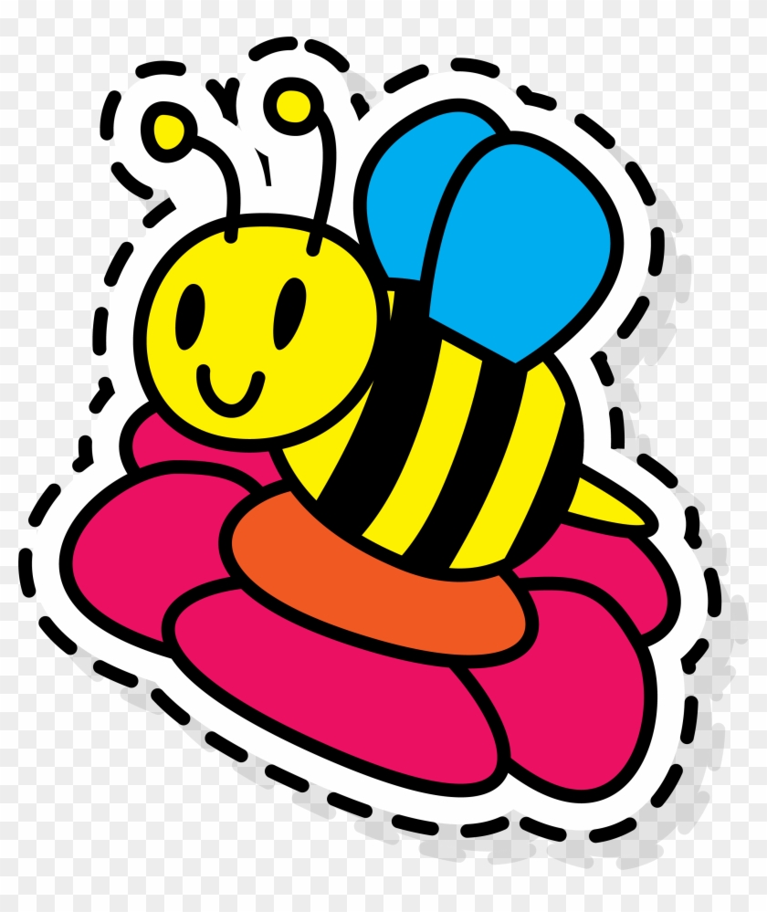 Apidae Paper Clip Art - Abeja De Colores #981625