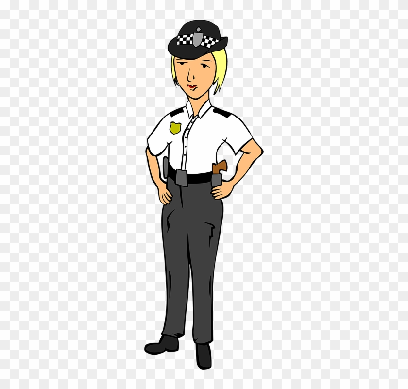 Uniform Police Officer, Police, Officer, People, Woman, - Lady Security Guard Clipart #981636