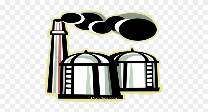 Refinery Royalty Free Vector Clip Art Illustration - Refinery Royalty Free Vector Clip Art Illustration #981939