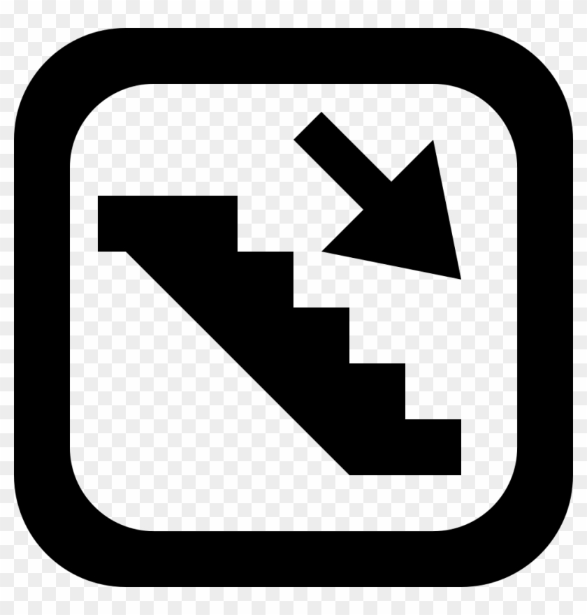 Stairs Down Comments - Right Arrow Button Png #982080