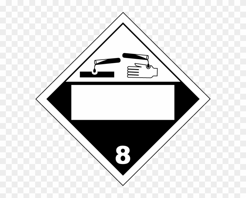 Blank Corrosive Class 8 Placard - Hazmat Class 8 Corrosive Substances #982117