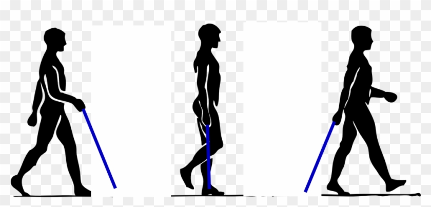 How To Walk With A Walking Stick - Outline Of Walking Person #982138