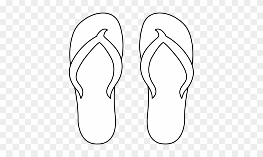 Flip Flops Line Art - Flip Flop Coloring Page #982154