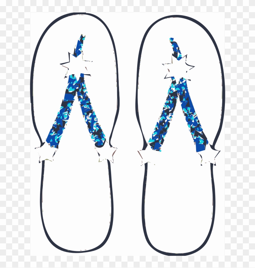 Glitter Flip Flop - Vector Graphics #982159