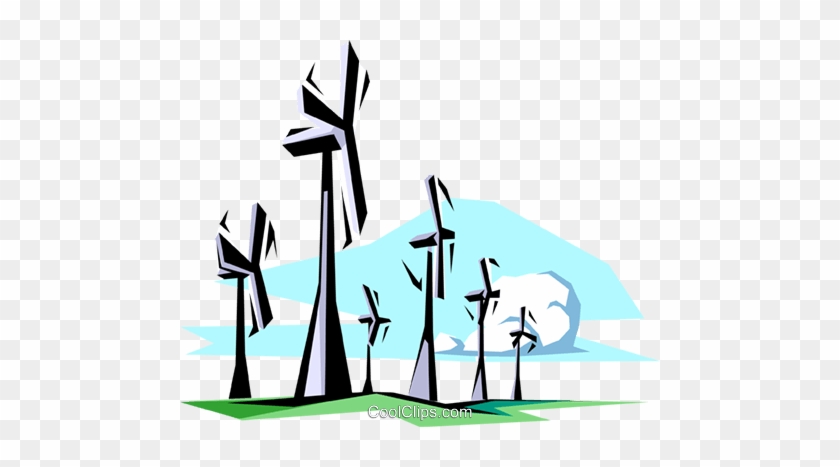Wind Energy Royalty Free Vector Clip Art Illustration - Wind Energy Royalty Free Vector Clip Art Illustration #982202