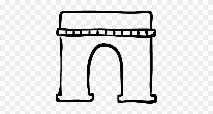 Arch Monumental Outlined Hand Drawn Construction Vector - Architecture #982276