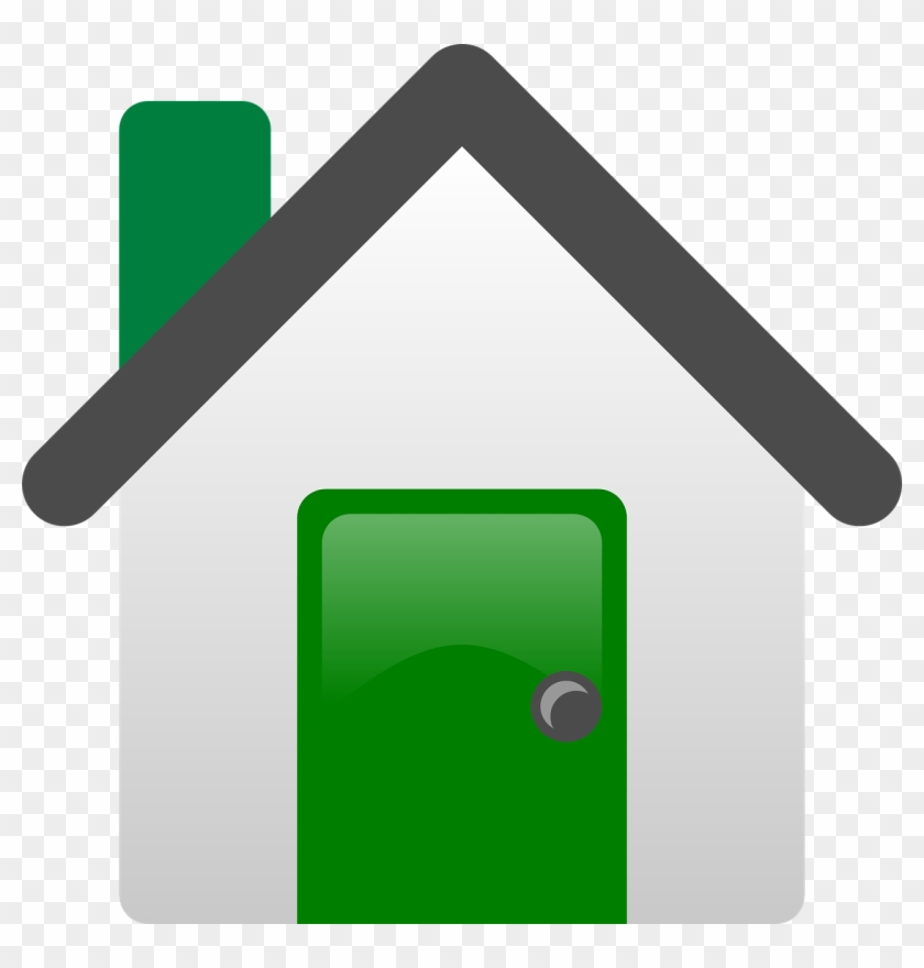 House Door Green Home Entrance Png Image - House Clip Art #982412