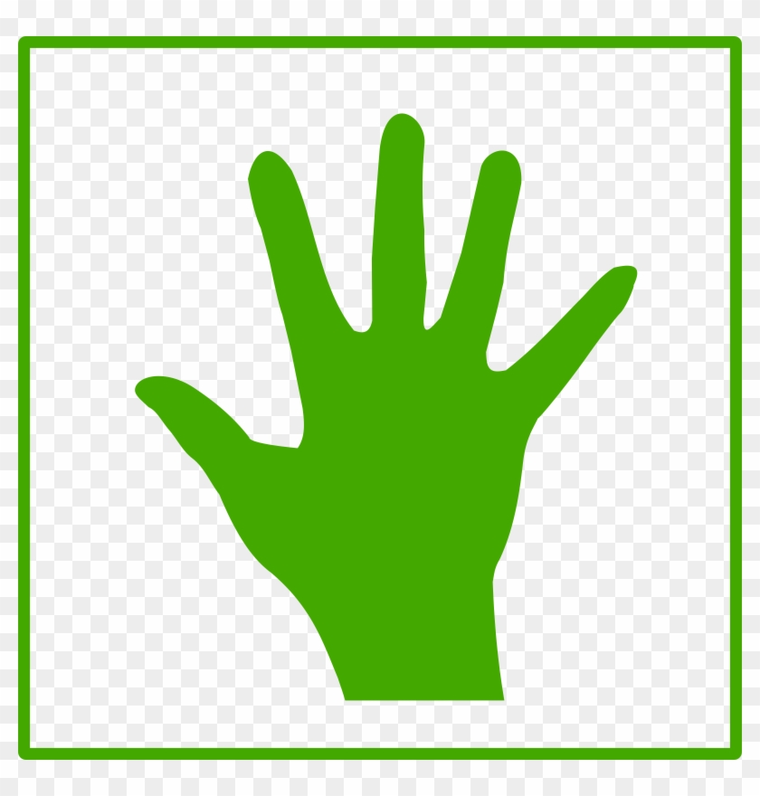 Green Hand Icon - Green Hand Clip Art #982509