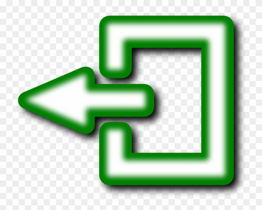 Glowing Exit Icon Vector Clip Art - Exit Icon Png Green #982515