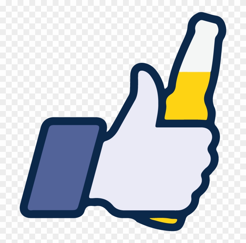Facebook Like Beer Icon Vector Logo Thumbs Up Free - Facebook Beer #982746