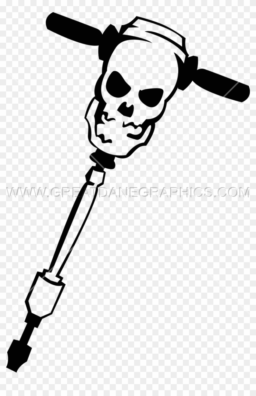 Skull Jackhammer - Printed T-shirt #982763