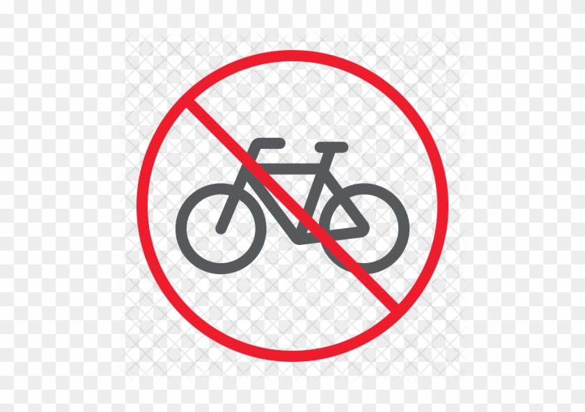 No Bicycle Icon - Lamp In A Circuit #982766