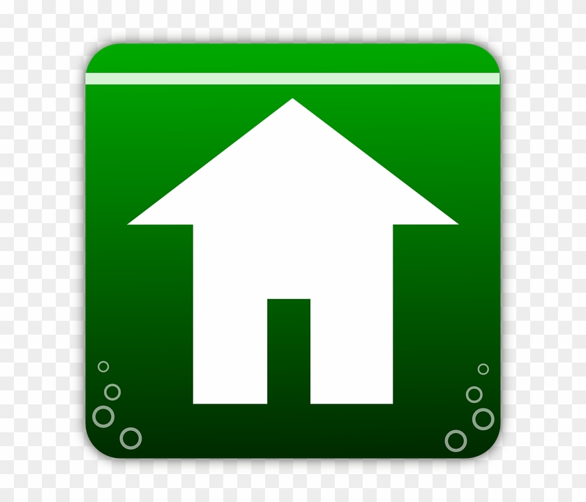 Icon Green Button Homehome Button Icon - Green Home Button Png #982844