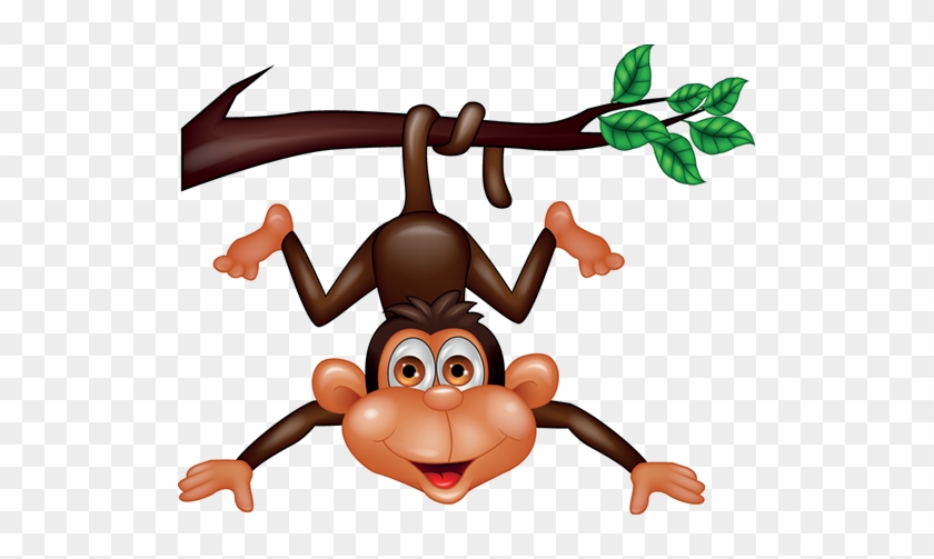 Monkey In A Tree Cartoon - Free Transparent PNG Clipart Images Download