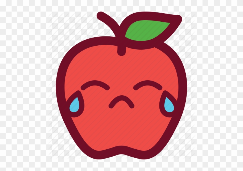 Sad Emoji Clipart Apple - Cute Icon #983082