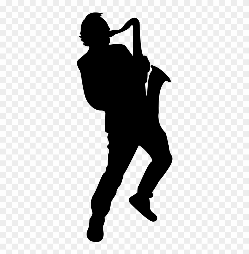 Saxophone Musician Clip Art - Saxophone Player Silhouette #983199